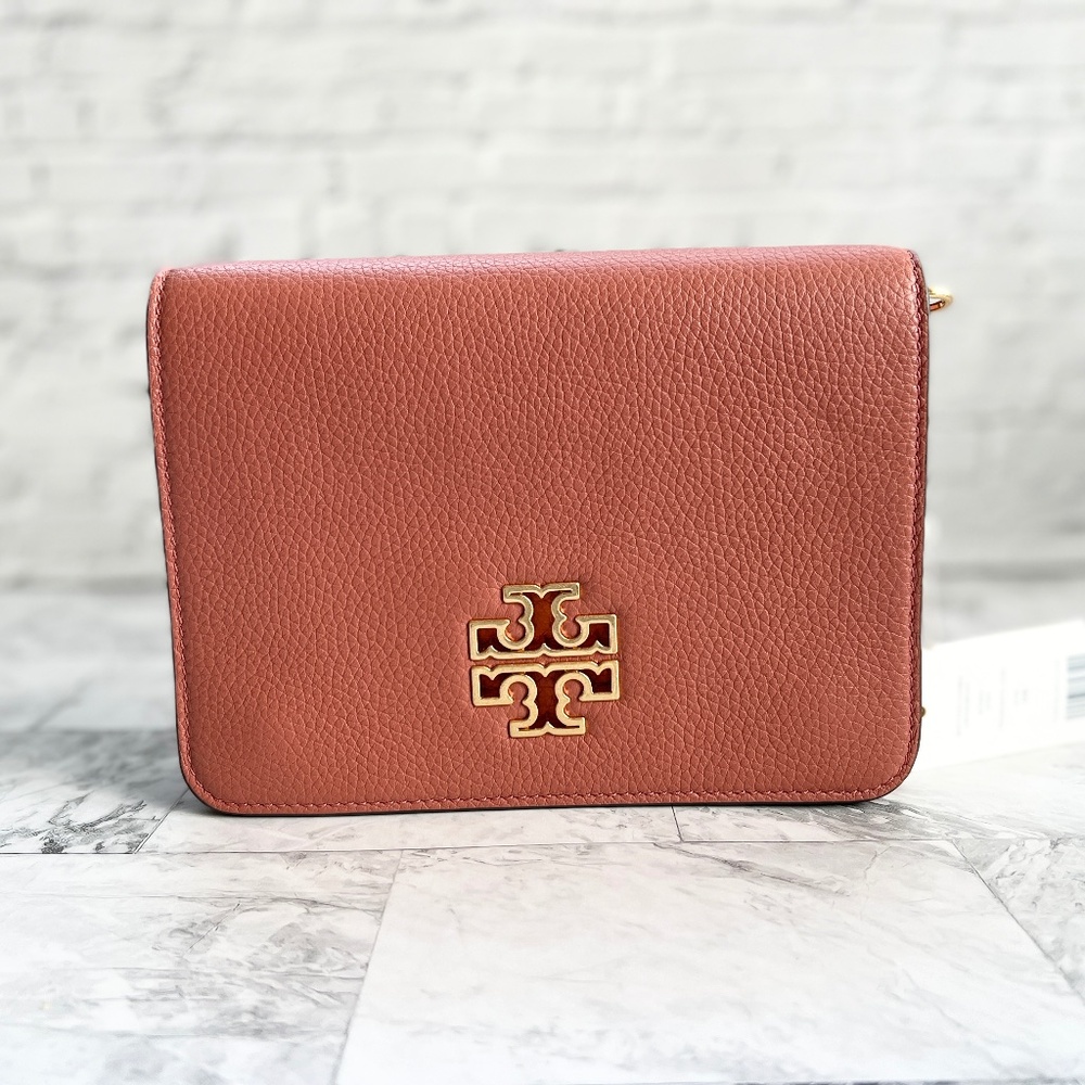 NEW Tory Burch Britten Combo Leather Crossbody Bag